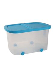 Plastiken Multi-Utility Food Container with Lid, Blue/Clear