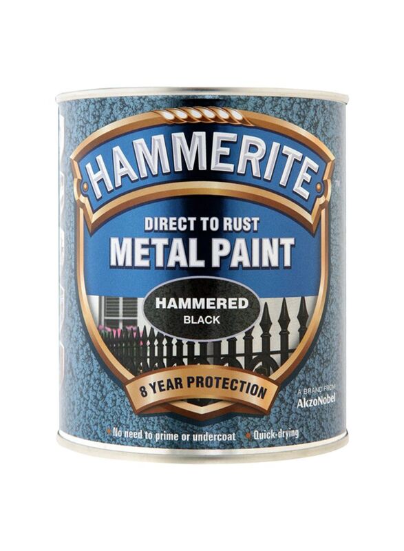 Hammerite Direct to Rust Metal Paint, Hammered Black