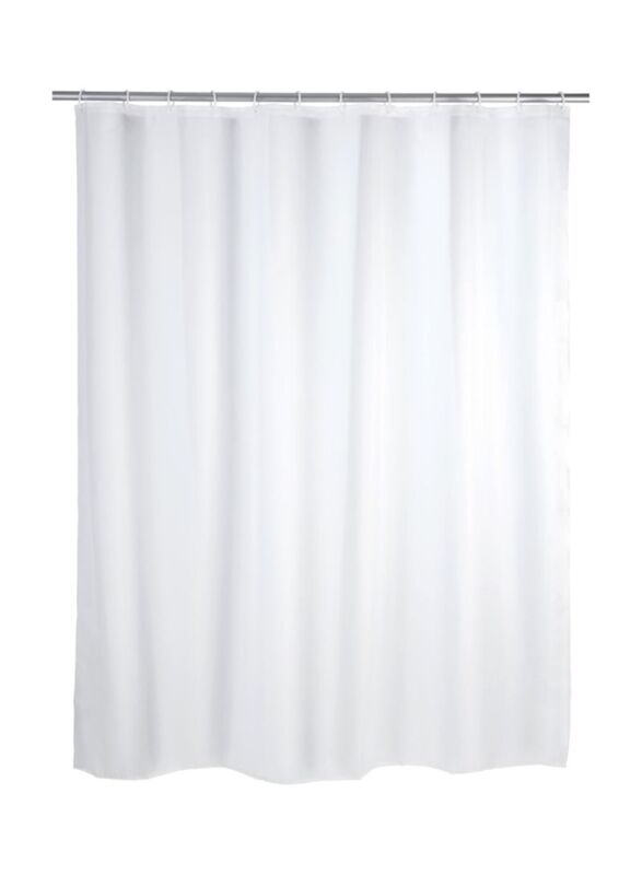 Wenko Polyester Shower Curtain, 180 x 200cm, White