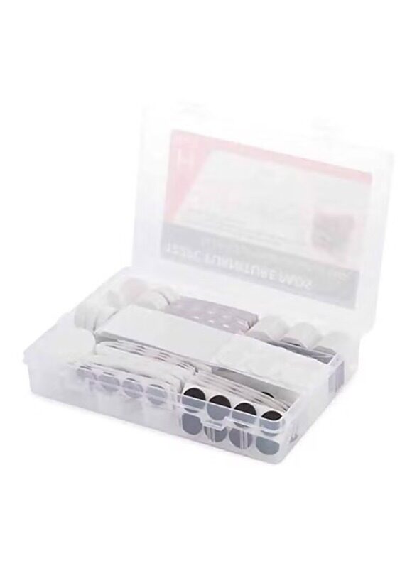 

Generic Furniture Pads with Case, 122 Piece, White/Black