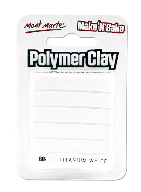 

Mont Marte Make N Bake Non-Toxic Polymer Clay, White