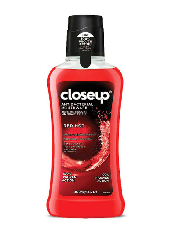 

Closeup Red Hot Antibacterial Mouthwash, 400ml