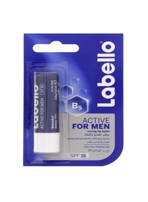 

Labello Active Care Lip Balm for Men, 4.8gm, White