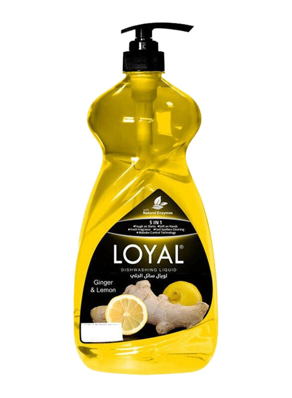 

Loyal 5-in-1 Dishwashing Liquid with Ginger & Lemon Fragrance, 1.5 Liters