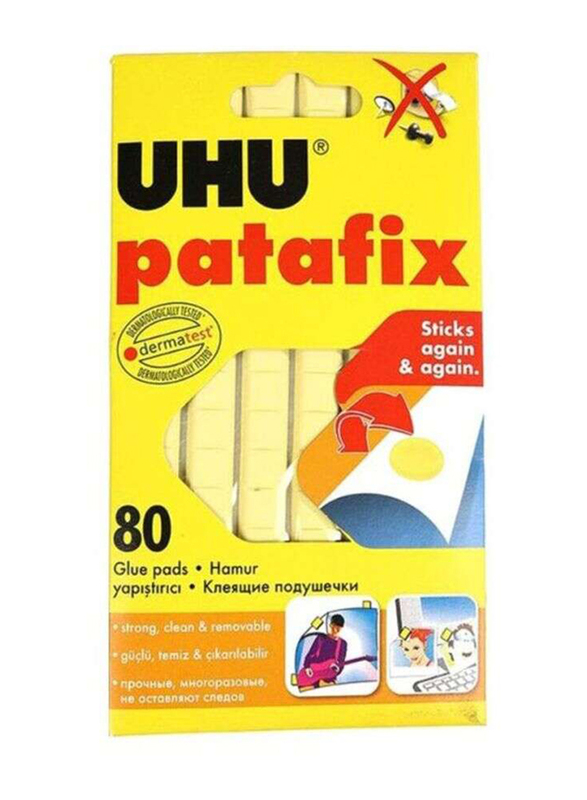 UHU 80-Piece Patafix Glue Pad Set, Yellow