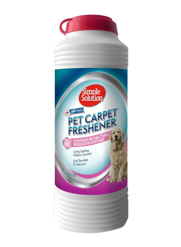 

Simple Solution Pet Carpet Freshener Powder, 500g, Multicolour