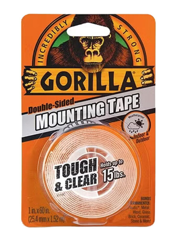 

Gorilla Double-Sided Mounting Tape, Clear