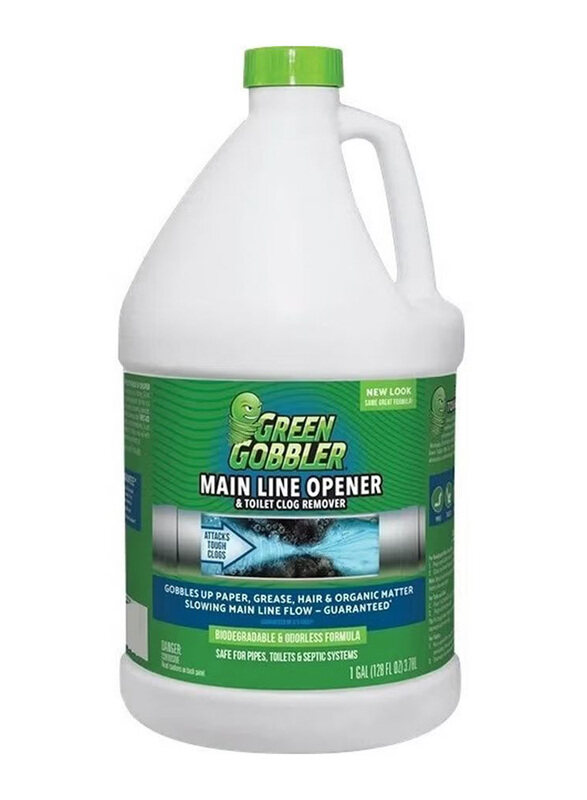 

Green Gobbler Main Line Drain Opener & Clog Remover Liquid, 3.79 Liters