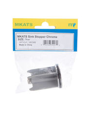 Mkats Sink Stopper, Chrome/Silver