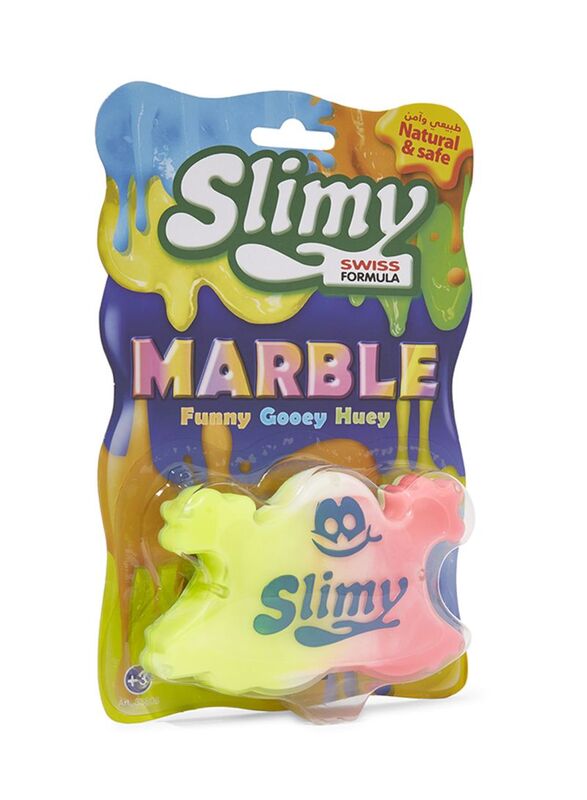 Putty World Slimy Original Marble Colour Stretchy Slime, Yellow/Pink