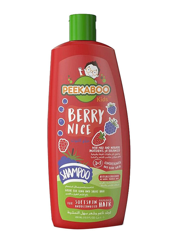 

Peekaboo 400ml 3-In-1 Shampoo, Conditioner And Body Wash Berry Nice, Red