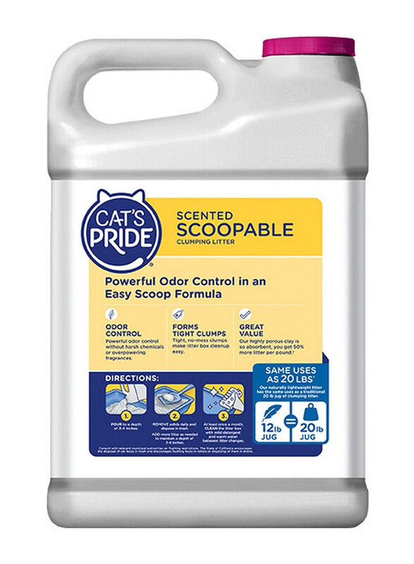 

Cat's Pride Scented Scoopable Clumping Litter, 5.44Kg, Multicolour