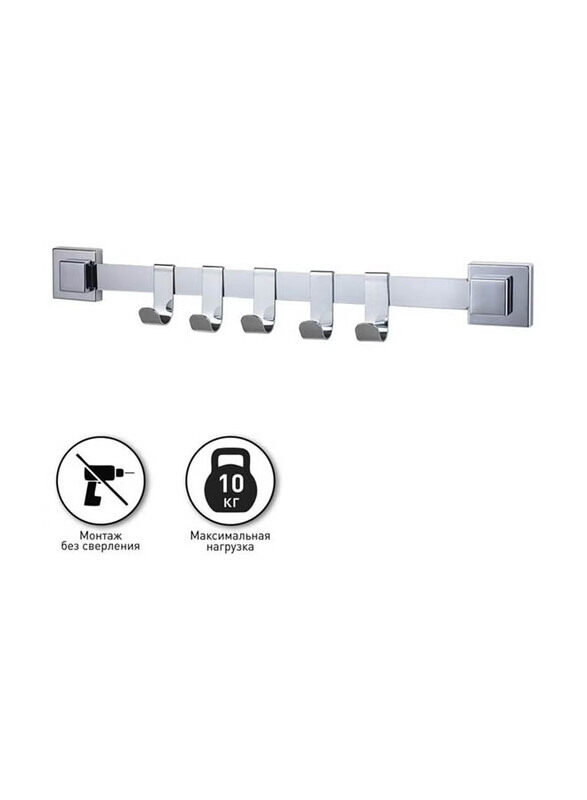 

Smartloc Vacuum Suction 5 Hook Bar, Silver