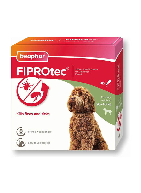 

Beaphar Fiprotect for Large Dogs 268mg, 4 Pipettes