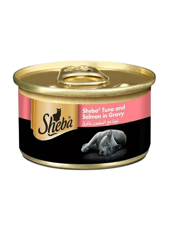 

Sheba Tuna and Salmon with Gravy Cats Wet Food, 85g