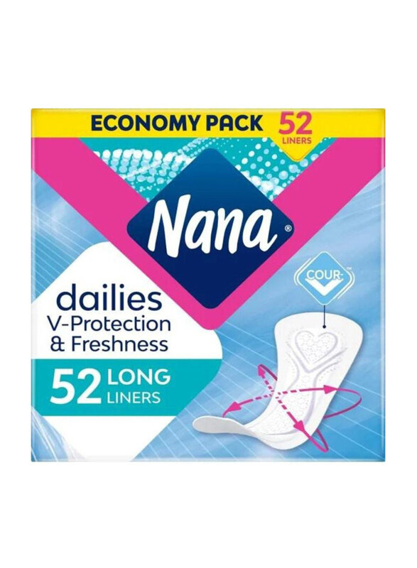 

Nana Daily Fresh Long Panty Liners, 52 Pieces