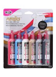 Tulip Dimensional Fabric Paint Set, 6-Piece, White/Blue/Red