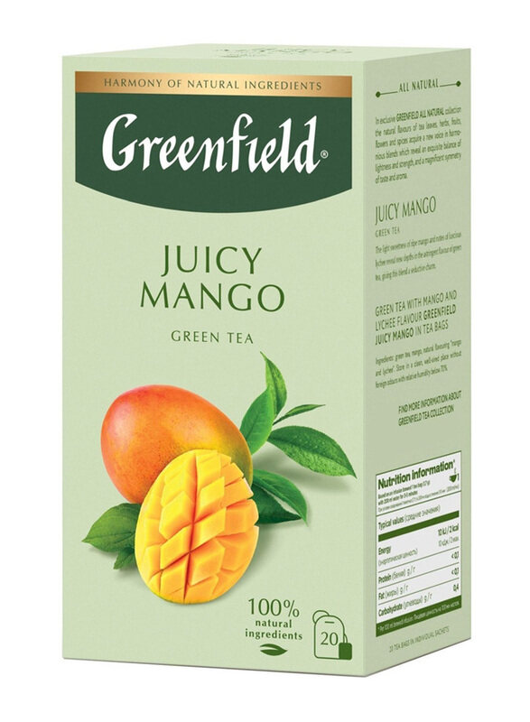 

Greenfield Juicy Mango Green Tea Bags, 34g, 20 Tea Bags