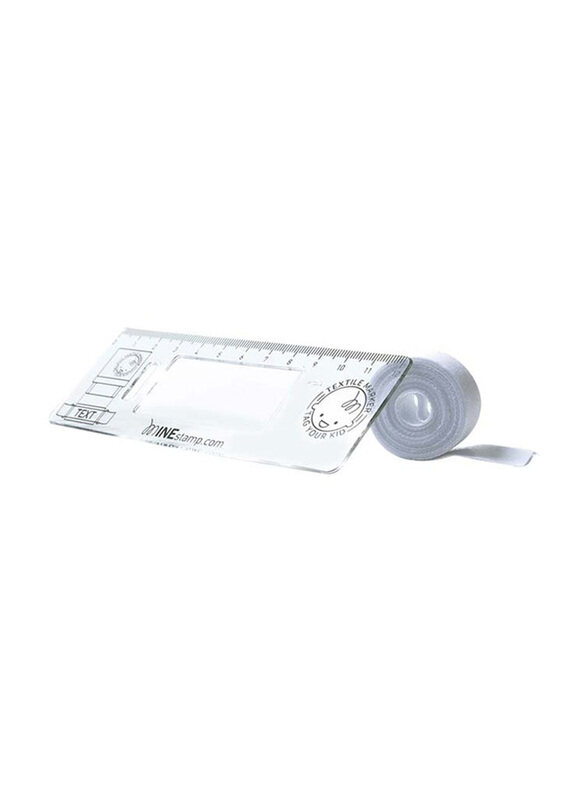 

Mine Stamp Centring Ruler with Tape, Clear