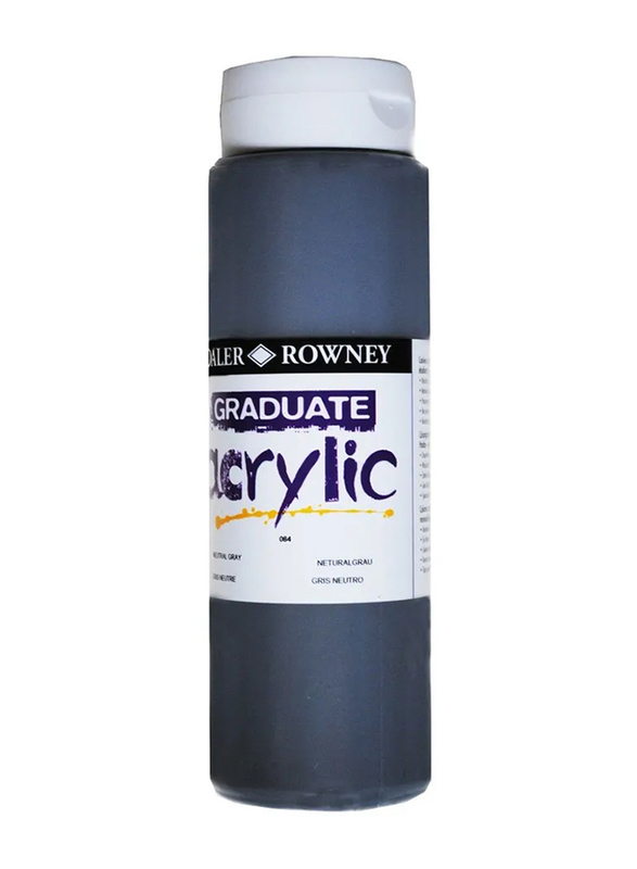 Daler Rowney Graduate Acrylic Colour Tube, 500ml, Grey