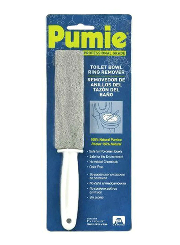 Pumie Toilet Bowl Ring Remover, Grey/White