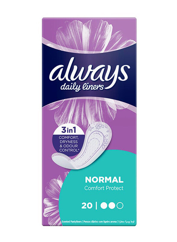 

Always Normal Daily Liners Comfort Protect Pantyliners, 20 Pieces