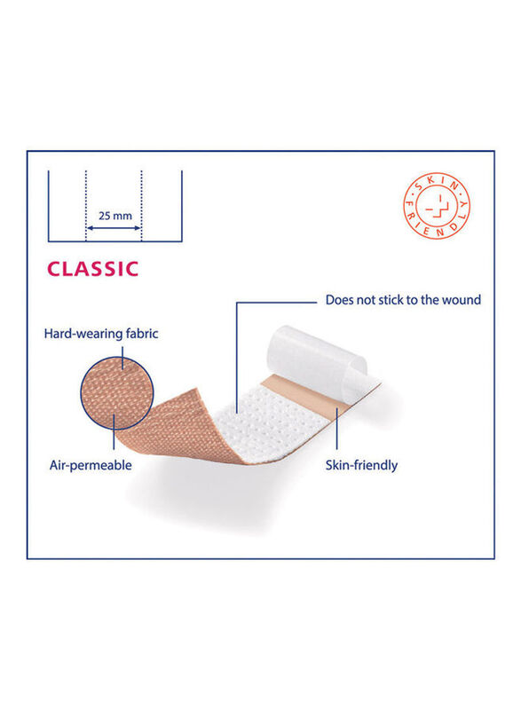 Hartmann Dermaplast Classic Wear-Resistant Adhesive Plasters, 10 Pieces