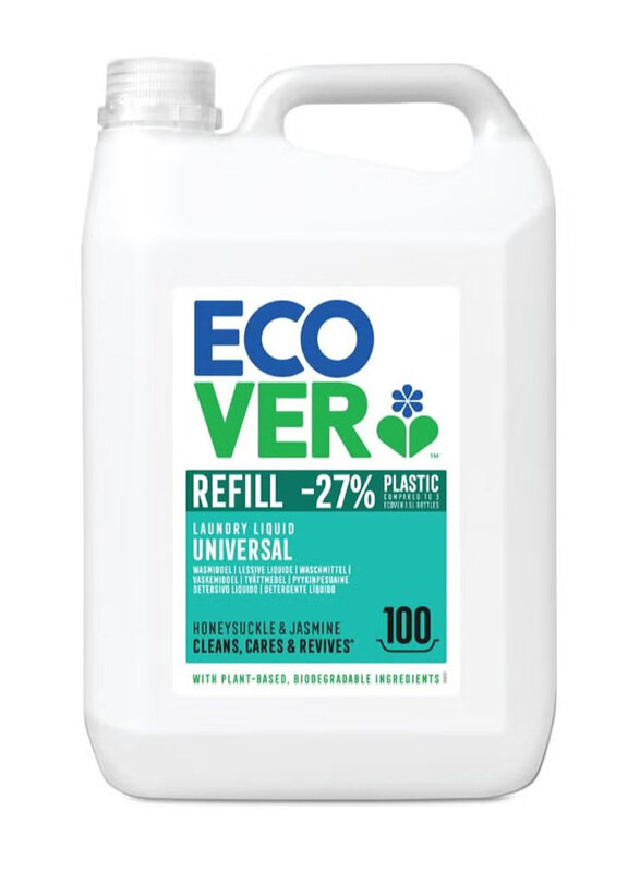 

Ecover Refill Honeysuckle & Jasmine Laundry Liquid, 5 Liters, White