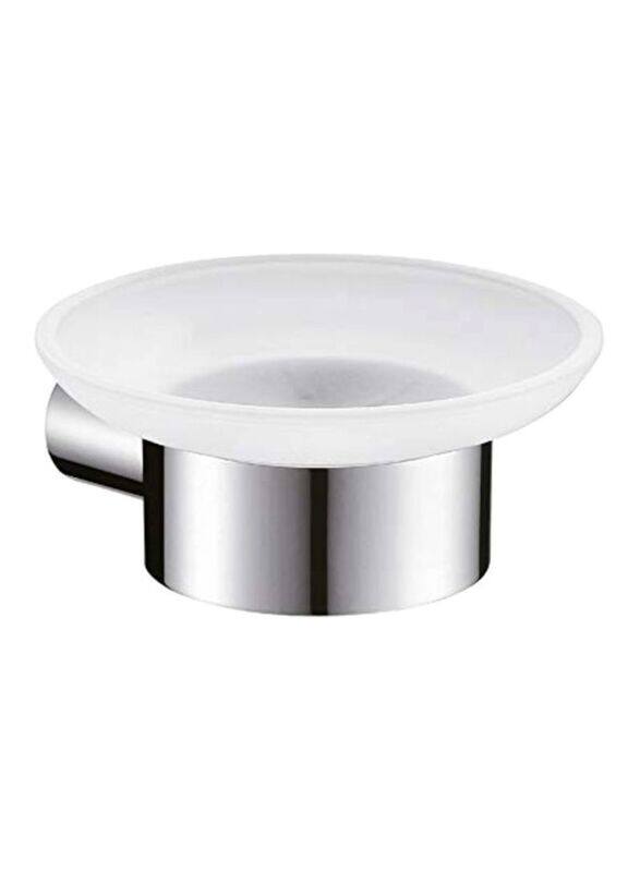 Movado Bold Stainless Steel Oliya Soap Dish Holder, White/Silver