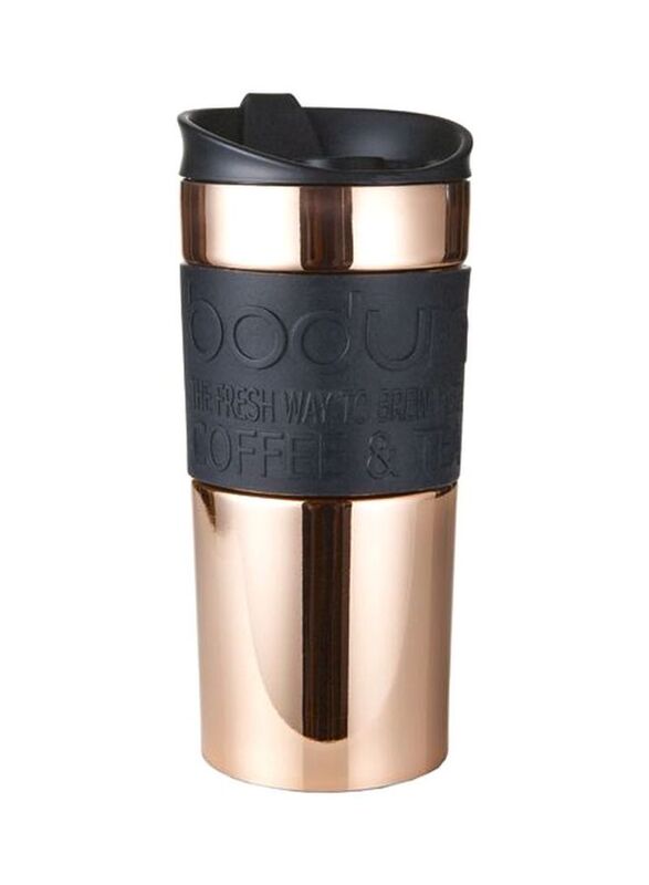 Bodum 450ml Stainless Steel Vacuum Travel Mug, Copper/Black