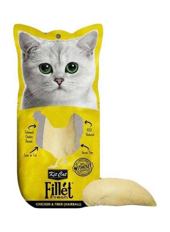 

Kit Cat Fillet Fresh Chicken and Fiber Hairball Cat Dry Food, 30g