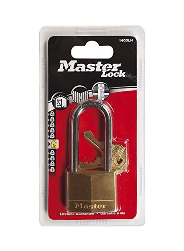 Master Lock 40mm Solid Brass Body Padlock, Gold