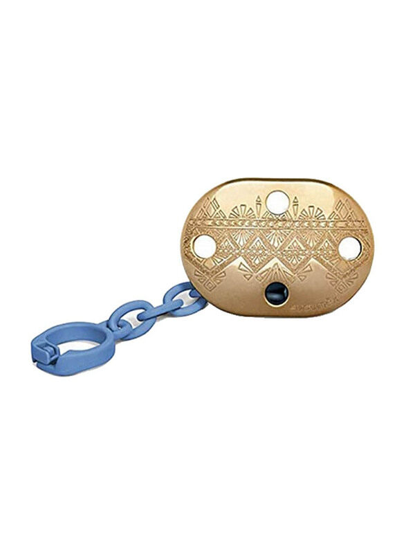 

Suavinex Premium Broche Pinza Soother Clip, Brown/Blue
