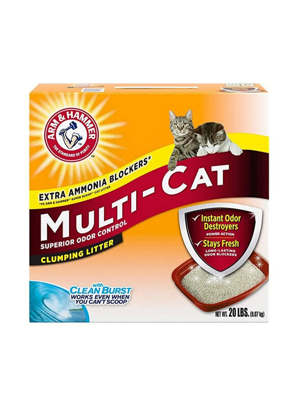 

Arm & Hammer Multi-Cat Strength Clumping Litter, 9.07Kg, Multicolour