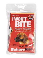 Mikki I Won't Bite Nylon Dog Muzzle, Black