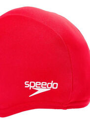 Speedo Flat Polyester Swimming Cap, Red