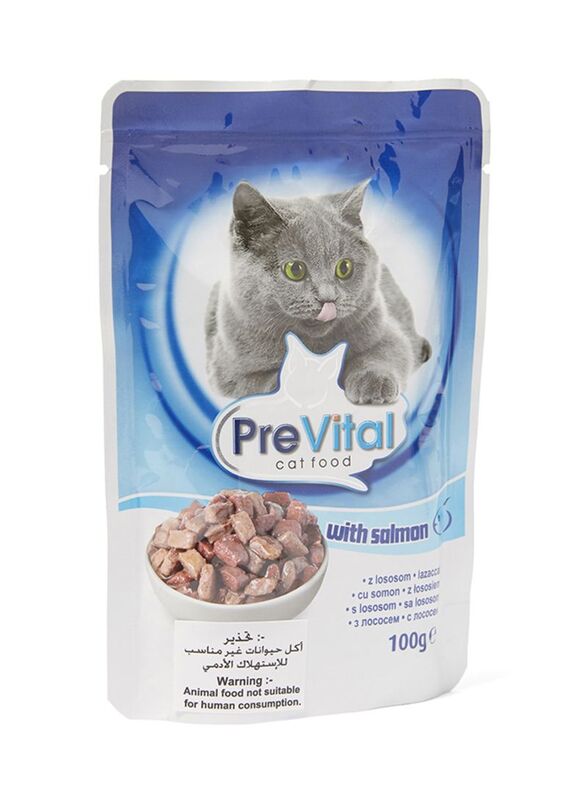 PreVital Salmon Brown Cat Wet Food, 100g