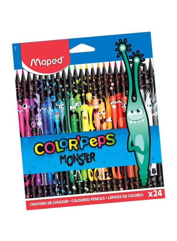 Maped Colour Peps Monster Pencil Set, 24 Piece, Multicolour