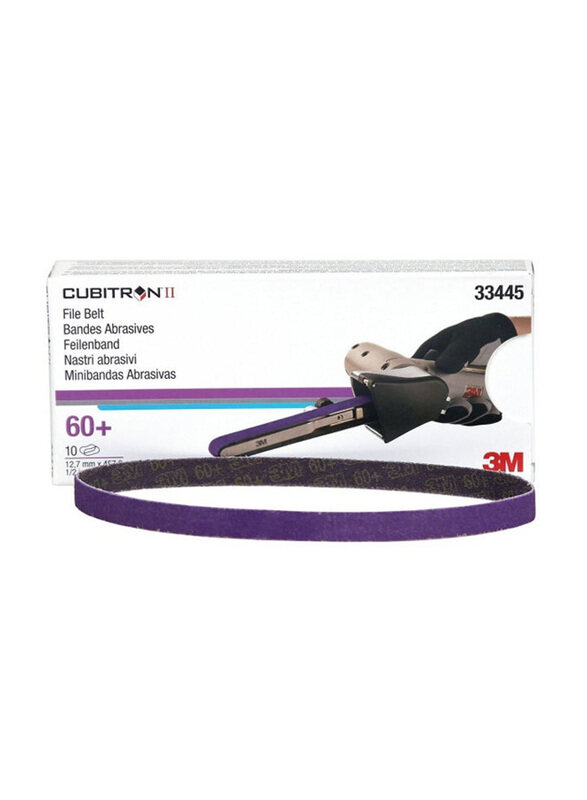 

3M 10-Piece Cubitron Ii File Belt Set, Purple