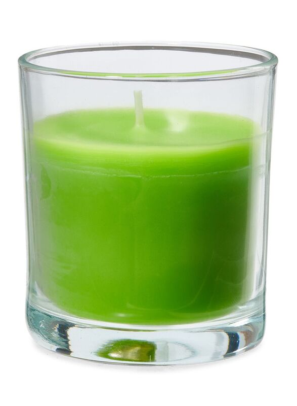 Samar Scented Candle Jar, 6.5cm, Green