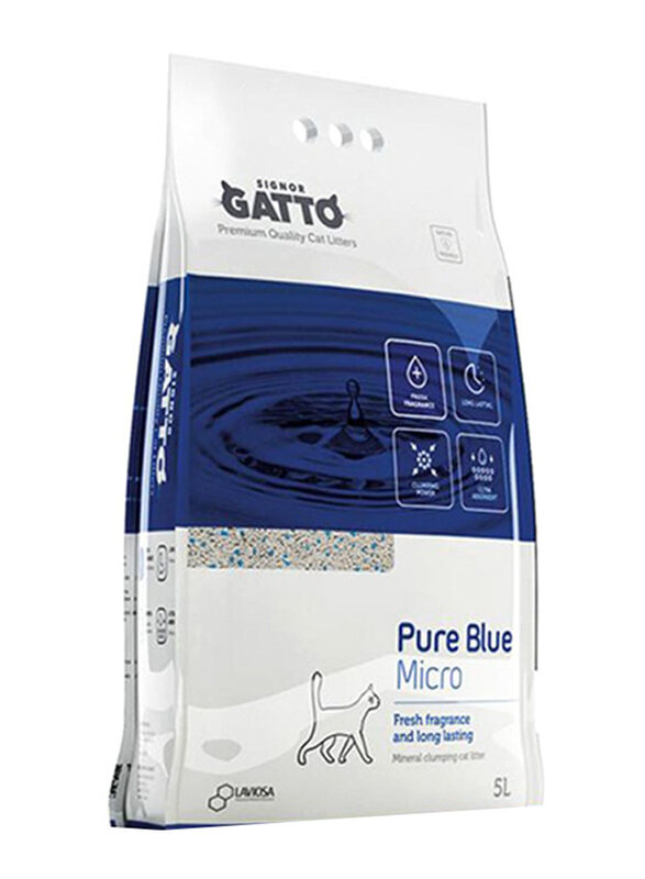 

Signor Gatto Pure Blue Micro Litter, 5L, Multicolour