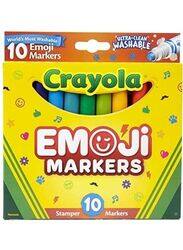 Crayola 10-Piece Ultra Clean Expression Emoji Markers, Multicolour