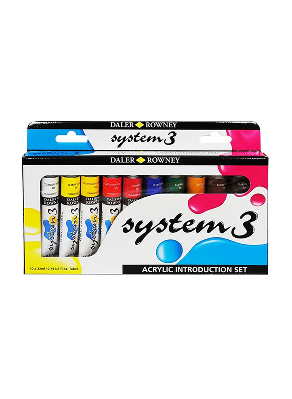 

Daler Rowney System 3 Original Introduction Set Tube, 10 x 22ml, Multicolour