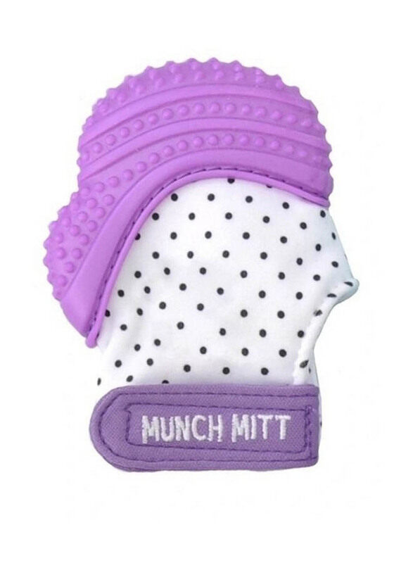 

Malarkey Kids Munch Mitt Mini Teethers, Purple/White