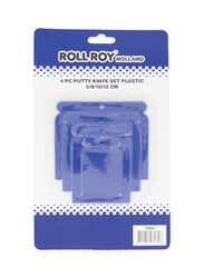 Roll Roy Putty Knife Set, 4 Piece, Blue