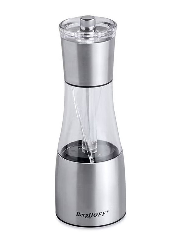 

Berghoff Salt & Pepper Mill, Silver/Clear