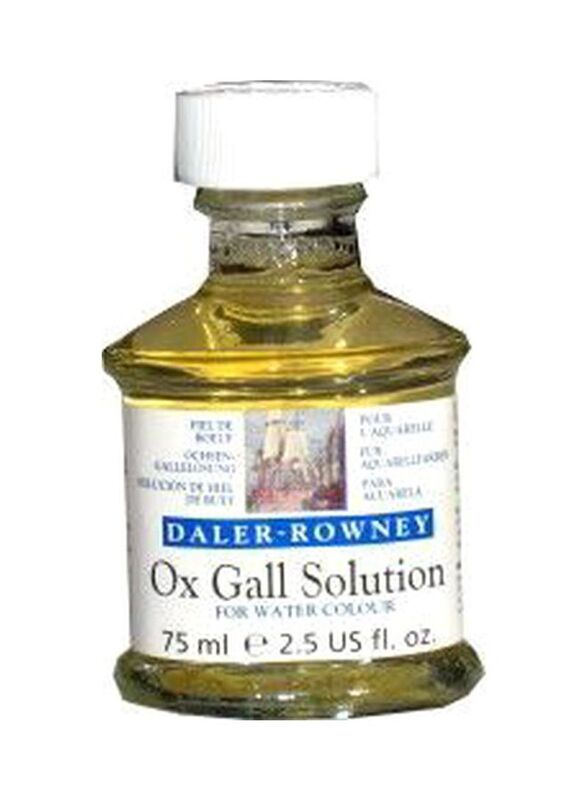 Daler Rowney Ox Gall Solution for Water Colour, 75ml, Clear