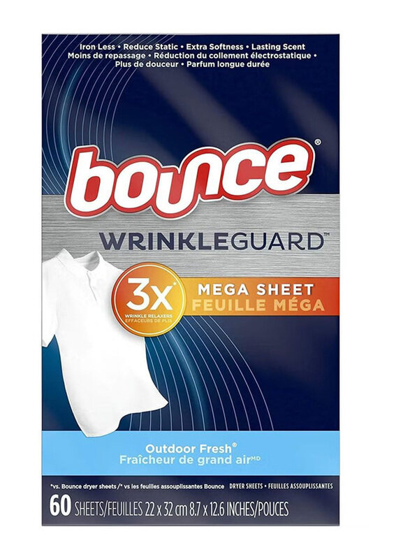 

Bounce Wrinkle Guard Mega Dryer Sheet, 60 Sheets