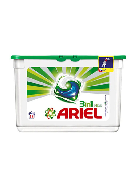 

Ariel 3 in 1 PODS Laundry Capsules, 15 Pieces x 28.8g