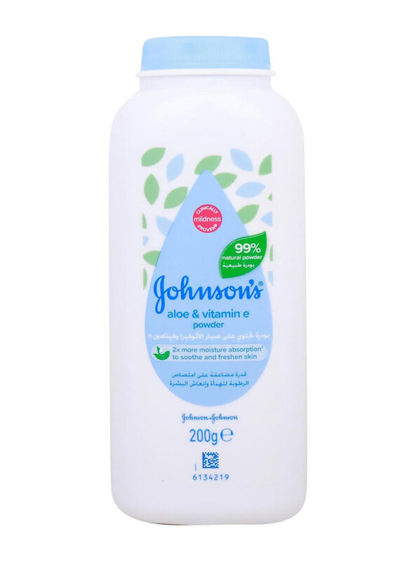 

Johnson's 200gm Baby Aloe & Vitamin E Powder, White